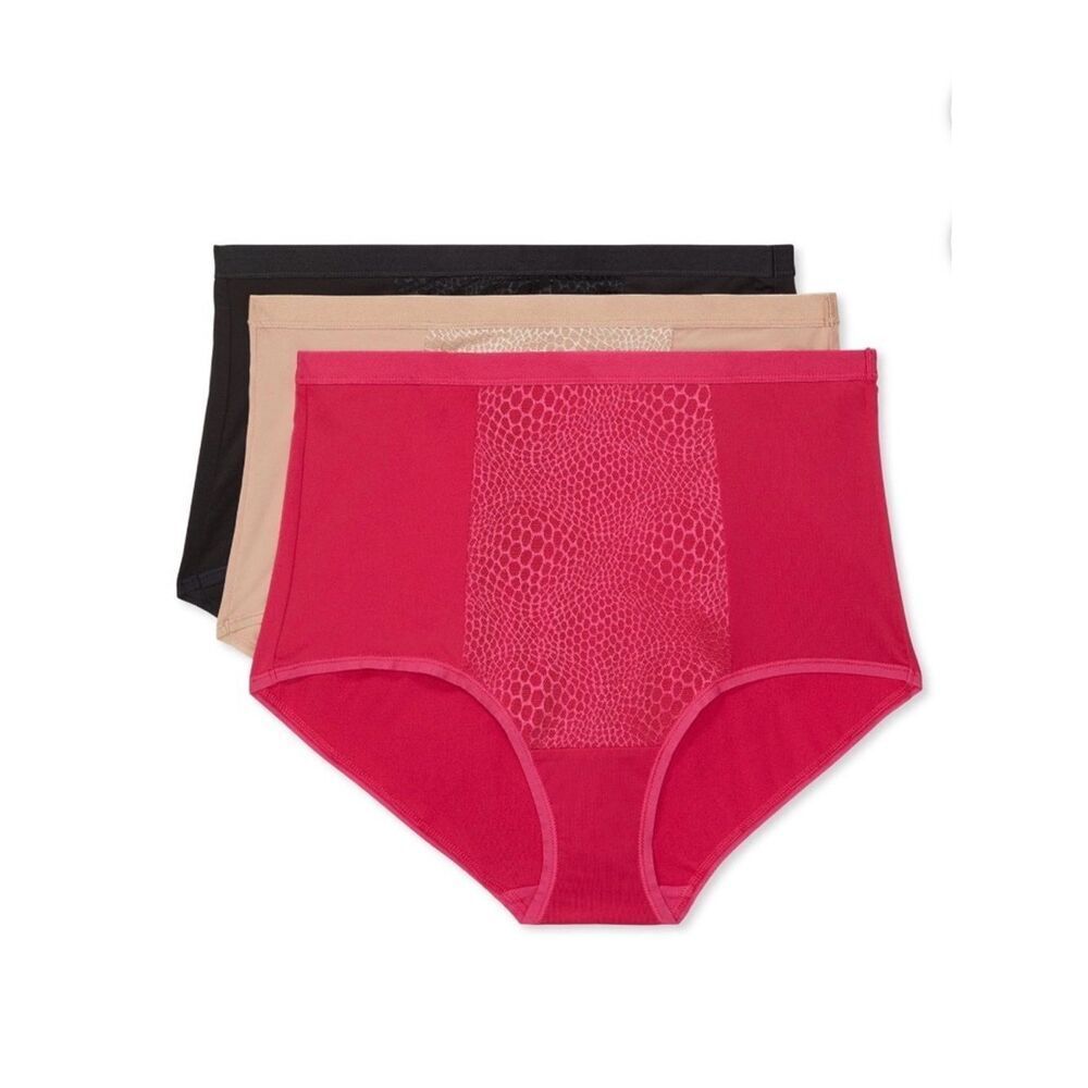 Tummy-Smoothing Comfort Microfiber Brief Panty Underwear 2, 3-Packs Size XXXL - Picture 4 of 7